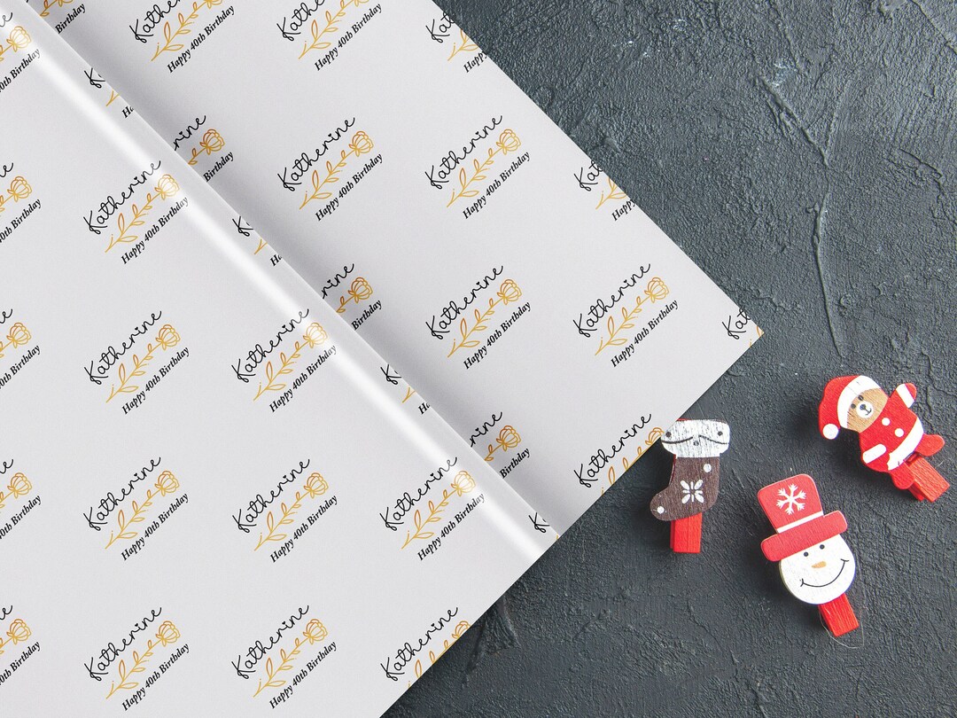 Personalised Gift Wrap Names Wrapping Paper Birthday Etsy