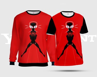 Unique Red Hype Spiderman Unisex Tees, Peter Parker Lover All-Over-Print Sweatshirt, Music Entertaining Spider-Man AOP T-Shirt S25
