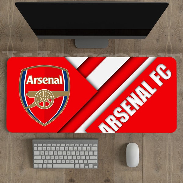 Arsenal FC Desk Mat Extend Gaming Mouse Pad Large Mousepad with Stitched Edges, Mouse Mat Desk Pad for Work Game Office Home XXL