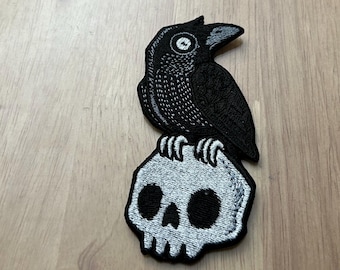 Raven and skull patch