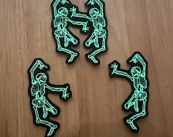 Dancing skeletons patch/glow in the dark patch