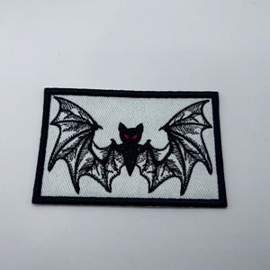 Embroidered Bat Patch - Iron On Applique, Gothic Decor