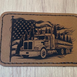 US Logging Truck Leather patch