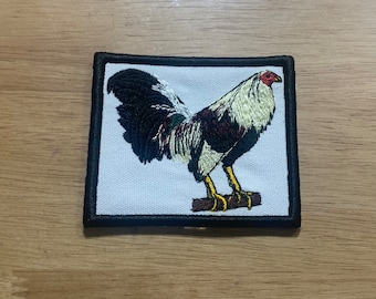 Rooster Patch Embroidered Iron on Patch Fabric Country Rooster Patch by ...