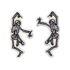 Dancing skeletons patch/ embroidered patch