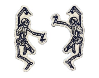 Dancing skeletons patch/ embroidered patch