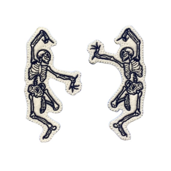 Dancing skeletons patch/ embroidered patch