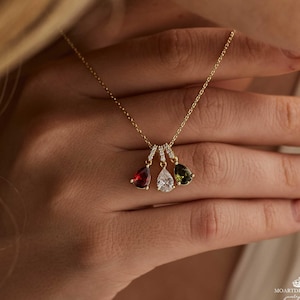Custom Birthstone Necklace, Dainty Necklace, Grandma Gift, Anniversary Gift,Graduation Gift,Birthday Gift for Her,  Mothers Day Gift for Mom