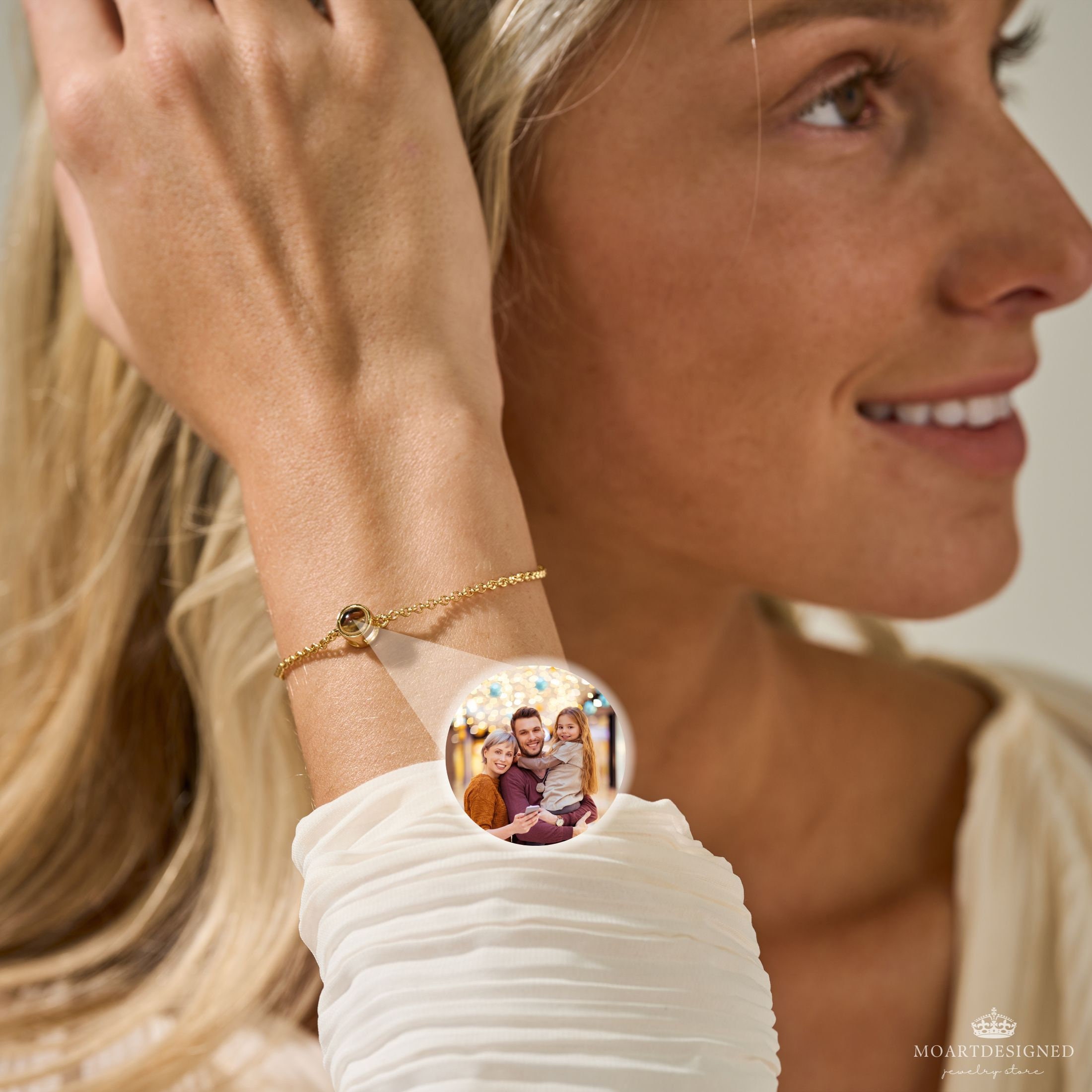 Pulsera de proyección de fotos personalizada pulsera interior Etsy México
