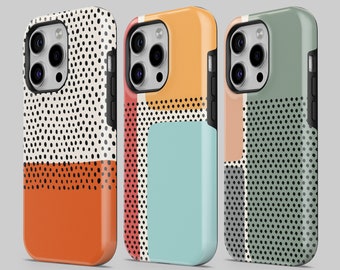 Polka Dots Phone Case Dalmatian TOUGH cover fit for iPhone 17 Pro Max, 16 Pro, 15, 14, 13, 12, 11 & Samsung S25, S24, A56, A16, Pixel 10, 9