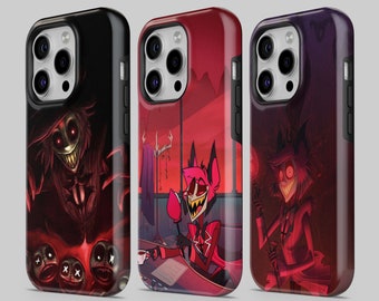 Radio Demon Phone Case Alastor TOUGH cubierta apta para iPhone 15 Pro Max, 14 Plus, 13, 12, 11, XR, XS y Samsung S23, S22, A54, A53, Pixel 8,7