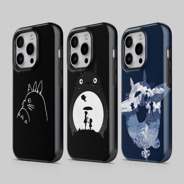 Totoro Anime Phone Case Hayao TOUGH cover fit for iPhone 15 Pro Max, 14 Plus, 13, 12, 11, XR, XS & Samsung S23, S22, A54, A53, Pixel 8,7