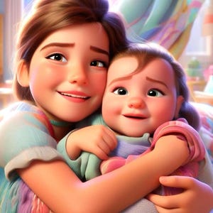 Custom 3D Baby Cartoon Portrait, Adorable Pixar-Style Digital Art, Disney-Inspired Family Illustration, Personalized Prince & Castle Artwork