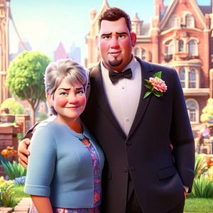 Custom Pixar-Style Family Portrait: 3D Cartoon Drawing of Parents, Custom Portrait, Mother's Day Gift, Gift For Mom/Dad, Personalized Art