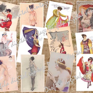 Vintage Photos of Women & Girls – Antique Ephemera Pack for Junk Journals  Scrapbooking – Instant Digital Download