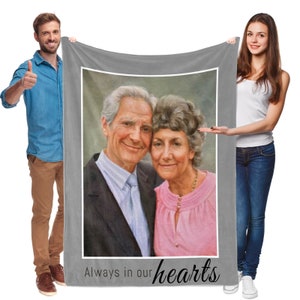 In Memory Blanket, Sympathy Gift, Bereavement Gift, Remembrance blanket, Sympathy Blanket, Custom Photo blanket, Custom Personalized Blanket