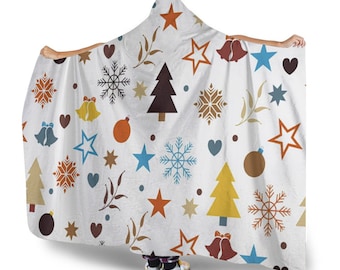 Personalised Photo Hooded Blanket, Custom Pictures, Logos, Names, Soft Comfy Hooded Blanket, Christmas Hooded Blanket, Valentine's Day Gifts