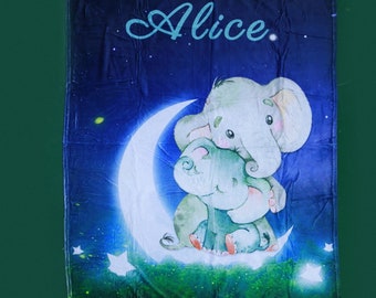 Custom Thickened Personalized Baby Name Blanket, Custom Baby Blanket Personalized, Newborn Announcement Blanket, Swaddle Blanket
