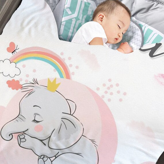Personalized Baby Blanket With Name - Super Soft Custom Throw 30x40 Inches For Newborn Boys & Girls