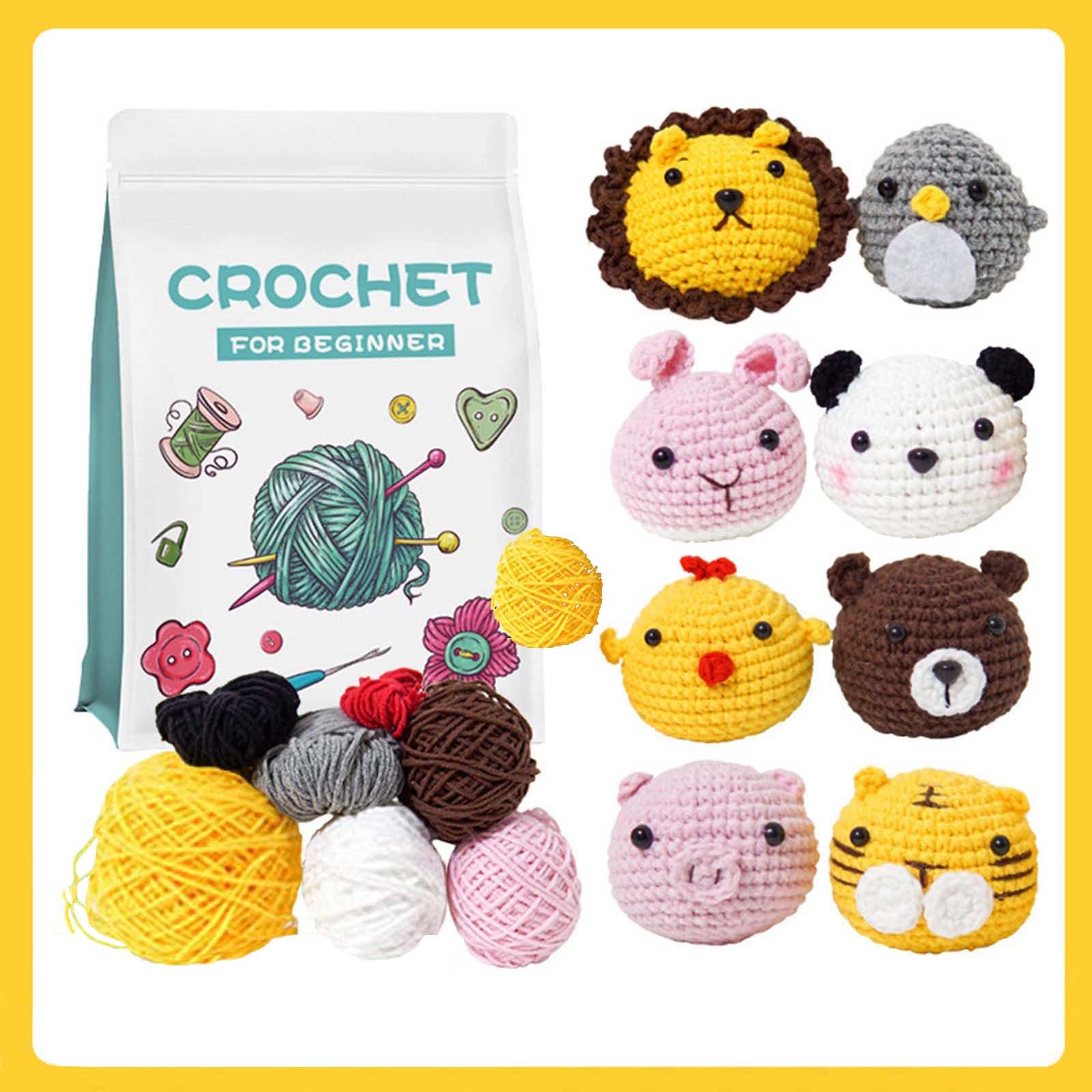 Beginner Jellyfish Crochet Kit Easy Crochet Starter Kit Crochet Animals Kit  Amigurumi Kit Crochet Gift Animal Crochet Store 