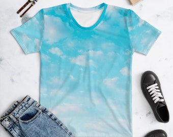 Women's Clouds T-shirt, sky, clouds, trendy, hippie