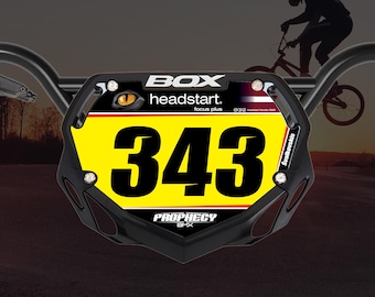 Custom BMX Number Plate Sticker | Motocross-Inspired | BMX Racing Plate | Personalized Race Number | USA Bmx Grands | World Championship