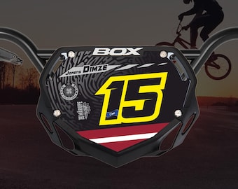 Unique Fingerprint BMX Plate Sticker | Personalized Racing Decal | Custom BMX Number Plate | USA Bmx Grands | Uci Bmx World Championships