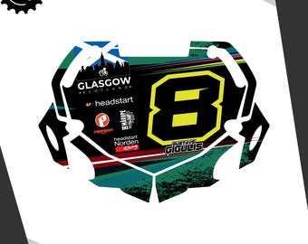 All-Around Custom Bmx Plate Sticker | Race Number Decal | UCI Bmx Worlds | USA Bmx Grands | Box Bmx race numberplate