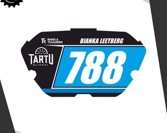 Blk&Wht Classic BMX Numberplate Sticker | Bmx Race | Race numberplate | Custom Racing Plate | Bmx World Championship | USA BMX Grands