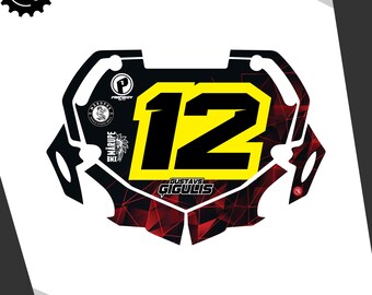 BMX Numberplate Sticker| Full-Wrap | Bmx Race | Race numberplate | Custom Racing Plate | Bmx World Championship | USA BMX Grands | Decal