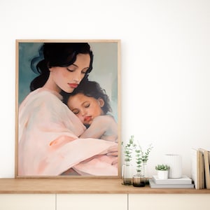 Poster mamma e figlio, poster stampato personalizzato, poster di alta qualità, stampa artistica, poster personalizzato