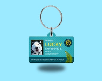 Medalla de Playa Rectangular para Perros y Gatos, Medalla Totalmente Personalizada, Medalla de Identificación, Impresión Frontal y Trasera