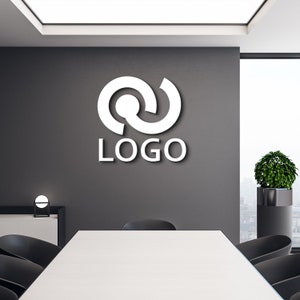 Segno di logo bianco, segno di parete dell'ufficio, logo Foamex, segno di taglio laser personalizzato