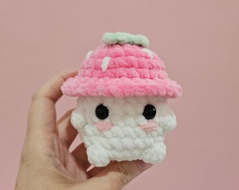 Chunky Strawberry Mushie Crochet Plush