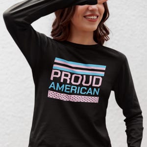 Black Trans Lives Matter Shirt, Proud American Trans T-Shirt, Inclusive LGBTQ+ Support Tee, Patriotic Transgender Flag Shirt, MTF FTM Rights