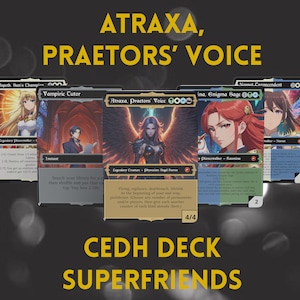 Atraxa, die Stimme der Prätoren - CEDH Superfriends - Anime Art Style - Proxy Kommandant Deck