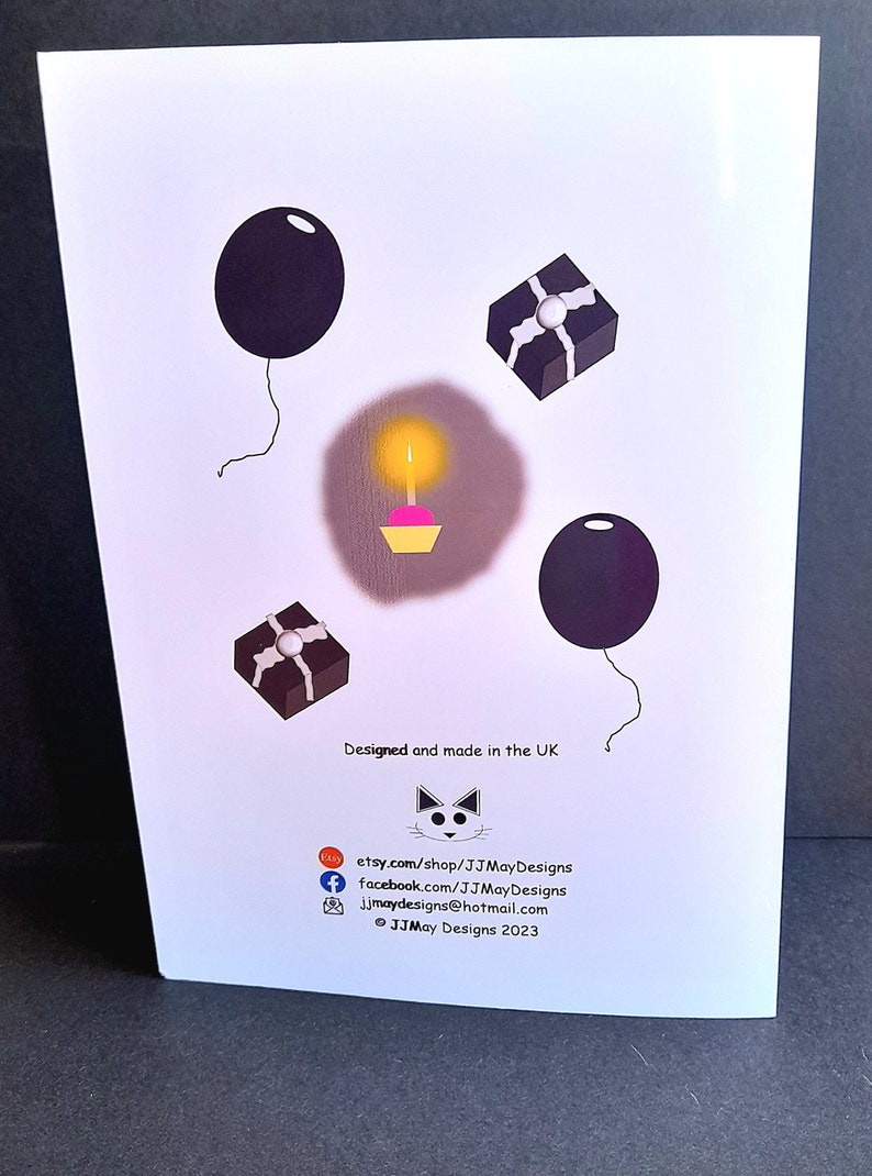 Goth Girl Birthday Cupcake Cards A4 & A5 Can Be Personalised Happy