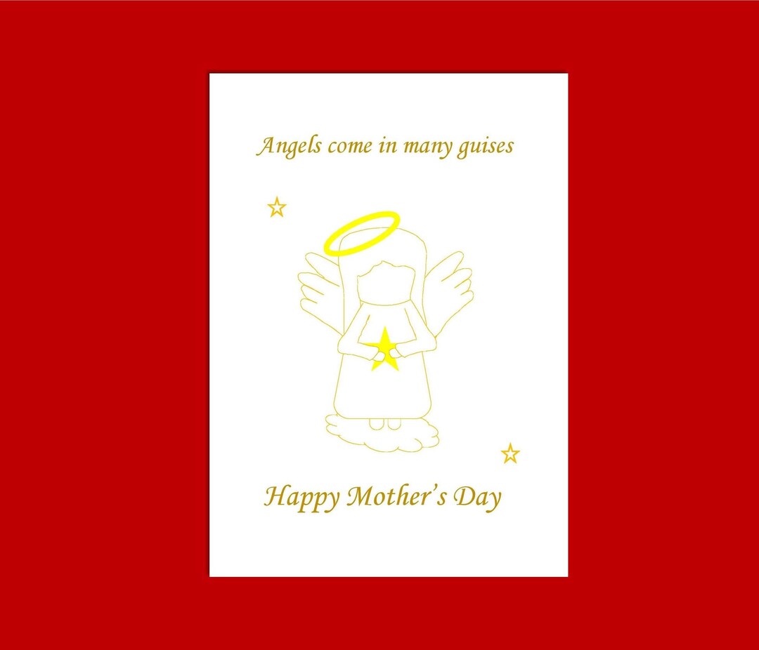 Guardian Angel Mother's Day Card, Mothers Day Card, Angel Card, Mothers ...