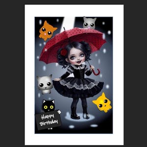 Carte d'anniversaire il pleut des chats, carte de chat mignon, carte de voeux, carte d'amoureux des chats, carte d'anniversaire drôle, carte de chat drôle, carte d'anniversaire, carte de chat