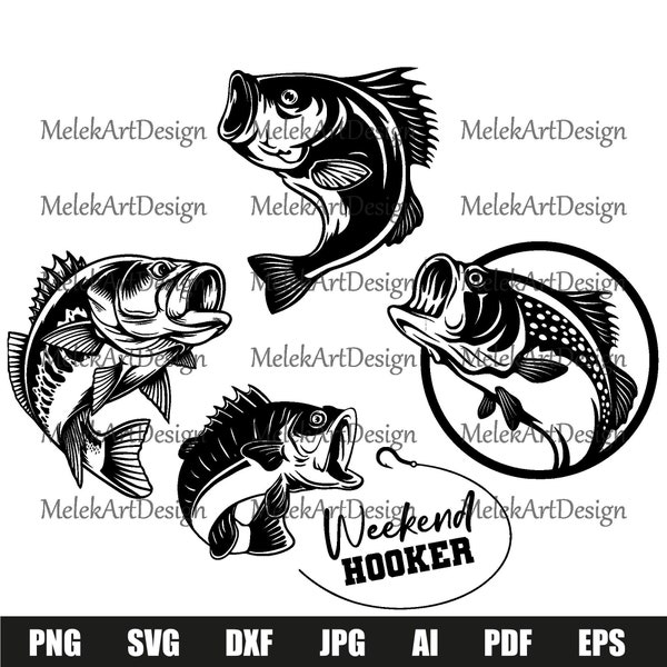 Fishing Svg, Bass Fish Svg, Fishing Vectors, Fish Svg bundle, Fishing Bundle Cricut SVG, Fish Svg, Bass Svg, Bass Fishing Svg, Clip art, PNG