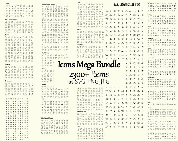 Icon Bundle Pack | Over 500 Icons | Icon Vector Pack | Vector Icons ...