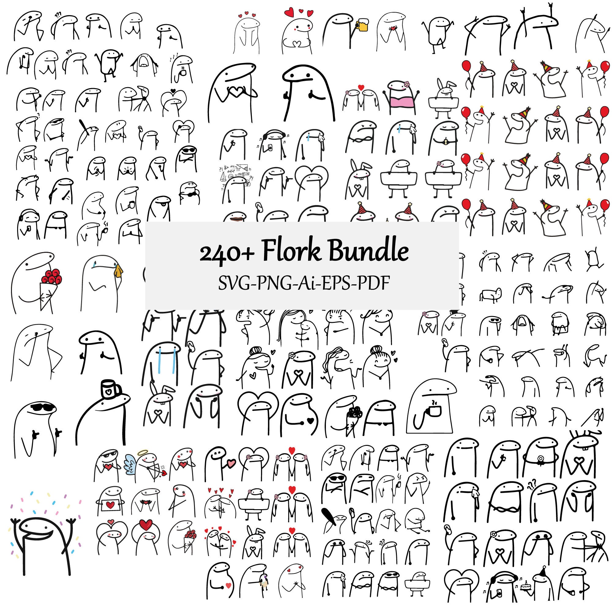 COD506- FLORK 2 Meme svg/ flork svg / Flork Digital Set Clip - Inspire  Uplift