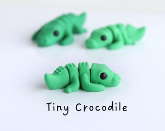 Zou3d Flexi Krokodil Schlüsselanhänger Fidget Stress Spielzeug 3D gedruckt
