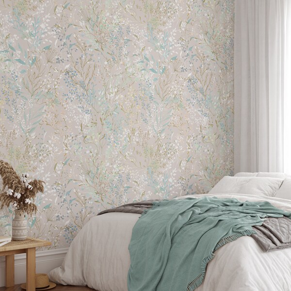 Blue and White Removable Wallpaper Etsy