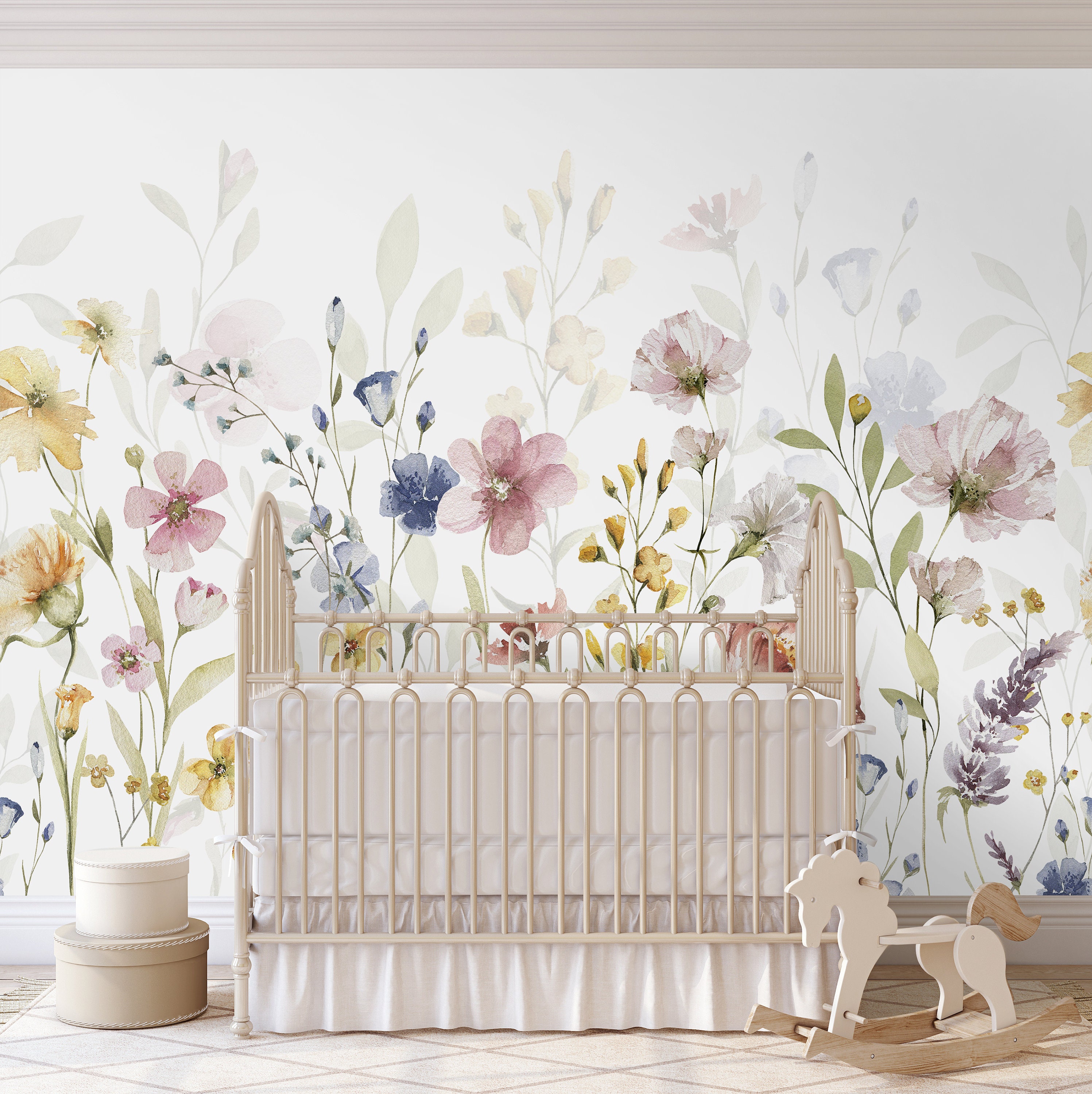 Floral Wall Decals For Kids Room, Flower Stickers, Peony Print, Decal, Pink  Nursery Peel & Stick - Yahoo Shopping