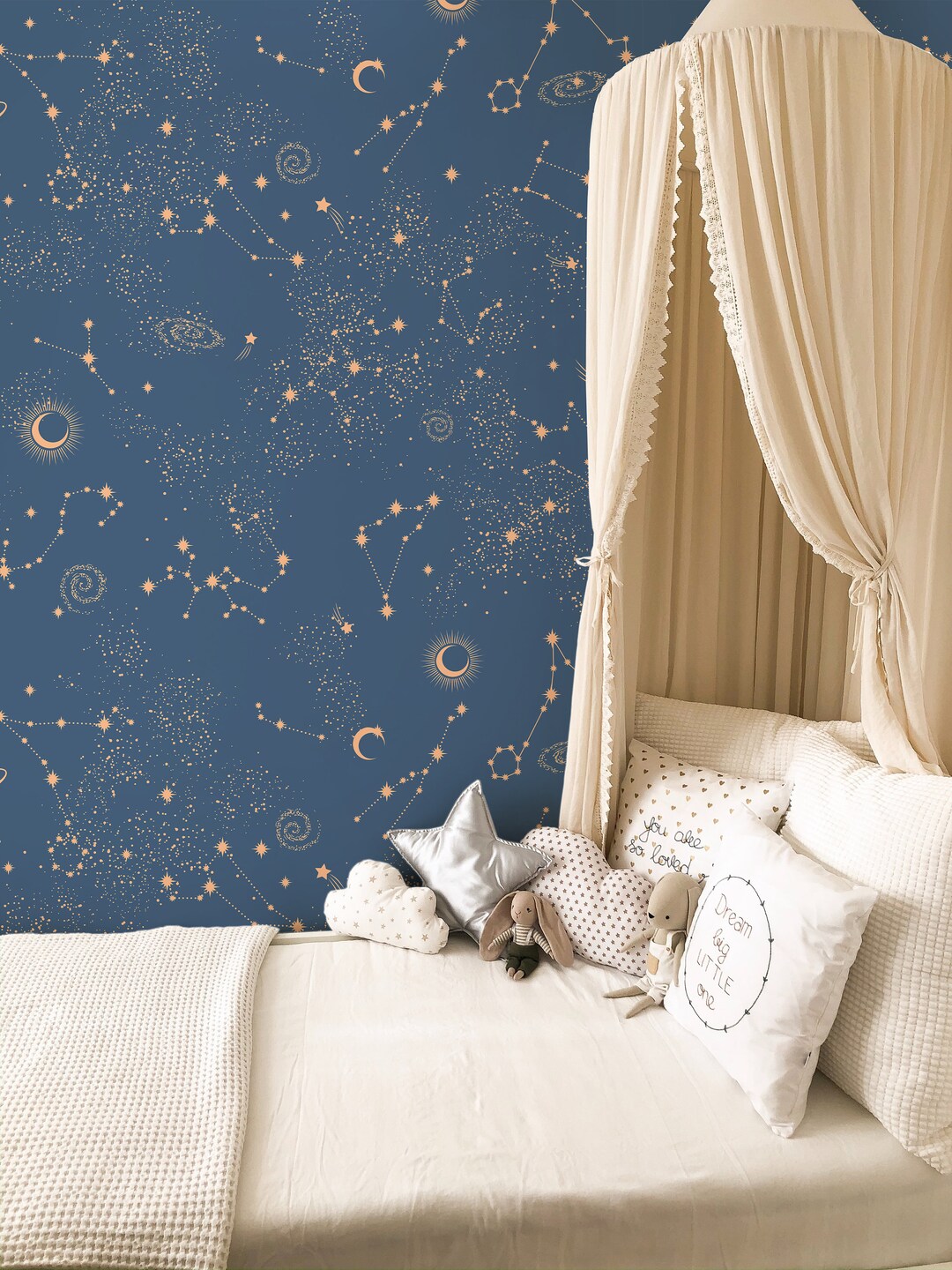 Blue Sky and Constellation Peel and Stick Wallpaper - Cosmos Starry ...