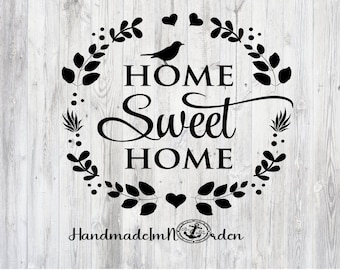 Plotter file, graphic, Home Sweet Home, DIY, front door, window picture