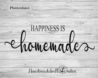 Plotter file "Happy Home", DIY door sign, wall decoration, front door, at home