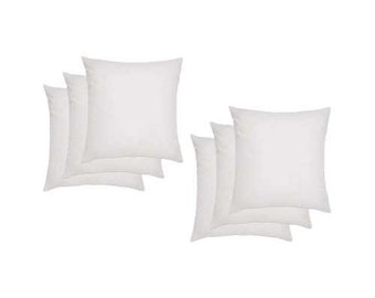 Set of 6 - Hollowfibre Cushion Pads Inners Inserts Fillers Scatters