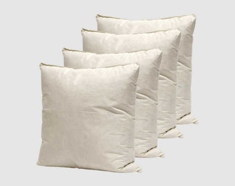 Set of 4 - Duck Feather Cushion Pads Inners Inserts Fillers Scatters